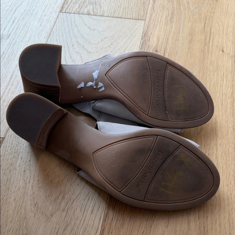 Franco Sarto Beige Slingback Heels